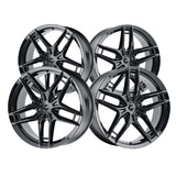 1 X Platinum 464BK Lotus 17X8 5x100 63.3 Hub +35 Offset Black Wheel Rim