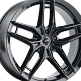 1 X Platinum 464BK Lotus 20X8.5 5x112 66.56 Hub +35 Offset Black Wheel Rim