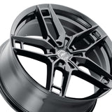 1 X Platinum 464BK Lotus 17X8 5x120 74.1 Hub +35 Offset Black Wheel Rim