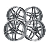 1 X Platinum 464GN Lotus 17X8 5x4.50 72.62 Hub +40 Offset Gun Metal Wheel Rim