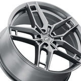 1 X Platinum 464GN Lotus 17X8 5x4.25 72.62 Hub +40 Offset Gun Metal Wheel Rim