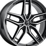 1 X Platinum 464U Lotus 17X8 5x120 74.1 Hub +35 Offset Black Wheel Rim