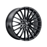1 X Platinum 465BK Reprisal 18X8 5X100 72.62 Hub +35 Offset Black Wheel Rim