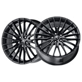 1 X Platinum 465BK Reprisal 18X8 5X100 72.62 Hub +35 Offset Black Wheel Rim