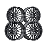 1 X Platinum 465BK Reprisal 18X8 5X100 72.62 Hub +35 Offset Black Wheel Rim