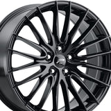 1 X Platinum 465BK Reprisal 18X8 5X100 72.62 Hub +35 Offset Black Wheel Rim