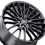 1 X Platinum 465BK Reprisal 18X8 5X100 72.62 Hub +35 Offset Black Wheel Rim