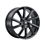 1 X Platinum 466BK Mystic 17X8 4X100/4X108 72.62 Hub +40 Offset Black Wheel Rim