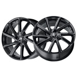 1 X Platinum 466BK Mystic 17X8 5X112/5X120 74.1 Hub +40 Offset Black Wheel Rim