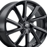1 X Platinum 466BK Mystic 17X8 4X100/4X108 72.62 Hub +40 Offset Black Wheel Rim