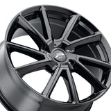 1 X Platinum 466BK Mystic 17X8 4X100/4X108 72.62 Hub +40 Offset Black Wheel Rim