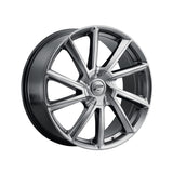 1 X Platinum 466G Mystic 18X8 5X100 72.62 Hub +40 Offset Bright Graphite Wheel Rim