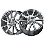 1 X Platinum 466G Mystic 18X8 5X100 72.62 Hub +40 Offset Bright Graphite Wheel Rim