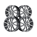 1 X Platinum 466G Mystic 18X8 5X100 72.62 Hub +40 Offset Bright Graphite Wheel Rim