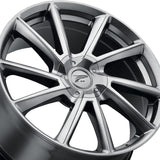 1 X Platinum 466G Mystic 18X8 5X100 72.62 Hub +40 Offset Bright Graphite Wheel Rim