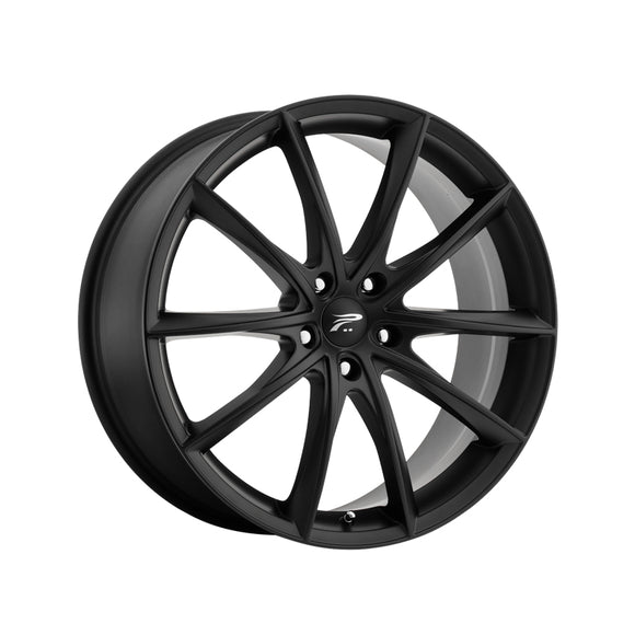 Platinum 052435SB FLUX 16X7 5X4.50 72.62 Hub +40 Offset Black Wheel Rim