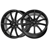 Platinum 052435SB FLUX 20X8.5 5X4.50 72.62 Hub +40 Offset Black Wheel Rim