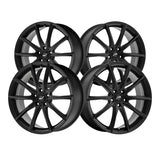 Platinum 052435SB FLUX 16X7 5X4.50 72.62 Hub +40 Offset Black Wheel Rim