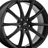 Platinum 052435SB FLUX 20X8.5 5X4.50 72.62 Hub +40 Offset Black Wheel Rim
