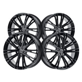 1 X Platinum 458BK Prophecy 20X8.5 5x4.50 72.62 Hub +40 Offset Black Wheel Rim