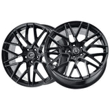 1 X Platinum 459BK Retribution 20X8.5 5X112 66.56 Hub +35 Offset Black Wheel Rim