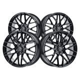 1 X Platinum 459BK Retribution 20X8.5 5X112 66.56 Hub +35 Offset Black Wheel Rim