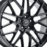 1 X Platinum 459BK Retribution 20X8.5 5X112 66.56 Hub +35 Offset Black Wheel Rim