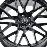 1 X Platinum 459BK Retribution 20X8.5 5X112 66.56 Hub +35 Offset Black Wheel Rim