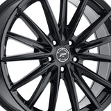 1 X Platinum 461BK Exodus 17X8 5X120 74.1 Hub +35 Offset Black Wheel Rim