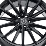 1 X Platinum 461BK Exodus 17X8 5X4.50 72.62 Hub +40 Offset Black Wheel Rim