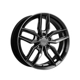 1 X Primax 776 15X6.5 5-4.5 73.1 Hub +38 Offset Chromium Black Wheel Rim