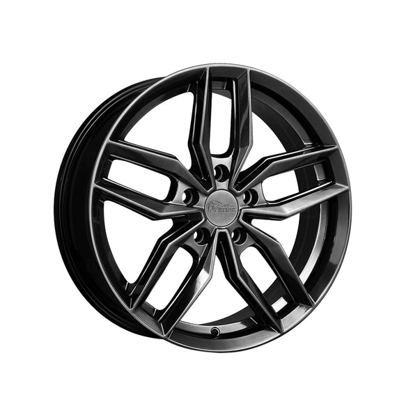 1 X Primax 776 17X7 5-100 73.1 Hub +40 Offset Chromium Black Wheel Rim