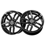 1 X Primax 776 16X7 5-100 73.1 Hub +38 Offset Chromium Black Wheel Rim