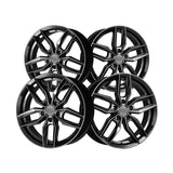 1 X Primax 776 15X6.5 5-4.5 73.1 Hub +38 Offset Chromium Black Wheel Rim