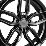 1 X Primax 776 16X7 5-100 73.1 Hub +38 Offset Chromium Black Wheel Rim