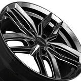 1 X Primax 776 15X6.5 5-4.5 73.1 Hub +38 Offset Chromium Black Wheel Rim