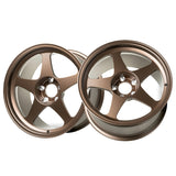 1 X R6061 R1 18X8.5 5-100 35 Offset Matte Bronze Wheel Rim