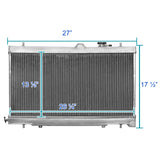 Coolstuffguru Compatible with Subaru Impreza WRX/STI 2 Core Dual Row Manual Transmission Aluminum Radiator