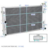 Coolstuffguru Compatible with Pontiac GTO 6.0L V8 2-Row Chrome Aluminum Performance Cooling Radiator