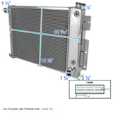 Coolstuffguru Compatible with Chevy Camaro Pontiac Firebird 3 Core/Row Aluminum Performance Cooling Radiator