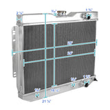 Coolstuffguru Compatible with Chevy Impala Biscayne 3-Row Chrome Aluminum Cooling Radiator