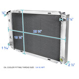 Coolstuffguru Compatible with Ford Mustang 3 Core Manual Transmission Aluminum Cooling Radiator