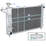 Coolstuffguru Compatible with Ford Mustang GT/GTS/SVT 3.8L 5.0L Manual 3-Row Aluminum Cooling Radiator