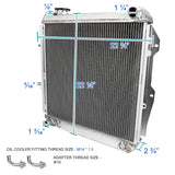 Coolstuffguru Compatible with Toyota V6 Pickup 3 Core/Row Light Chrome Aluminum Performance Cooling Radiator