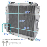 Coolstuffguru Compatible with Jeep Wrangler TJ/YJ 3 Core/Row Light Aluminum Performance Cooling Race Radiator