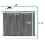 Coolstuffguru Aluminum Cooling 3 Row Radiator Compatible with Chevrolet C/K C10 C20 1963-1966