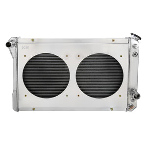 Coolstuffguru Aluminum Cooling 3 Row Radiator with Fan Shroud Compatible with Chevrolet Camaro V8 1982-1992