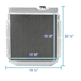 Coolstuffguru Aluminum Cooling 3 Row Radiator Compatible with Ford Mustang Shelby V8 L6 1964-1966