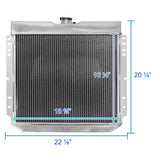 Coolstuffguru Aluminum Cooling 3 Row Radiator with Fan Shroud Compatible with Ford Mustang V8 1967-1970