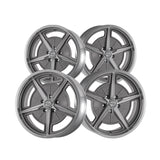 1 X RIDLER 605 18X8 5-120.65 83.82 Hub 0 Offset Silver Wheel Rim